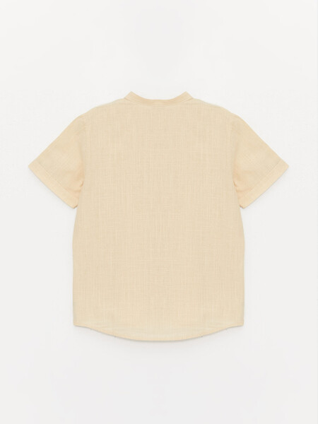 Boy's Basic Short Sleeve Shirt with Collar - 2