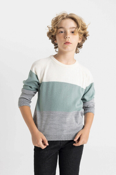 Boys' Bicycle Neck Knit Sweater C8115A824WN - 7