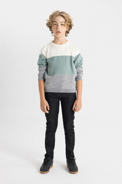 Boys' Bicycle Neck Knit Sweater C8115A824WN - 8