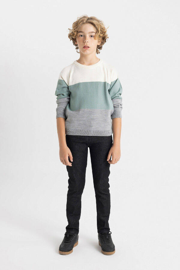 Boys' Bicycle Neck Knit Sweater C8115A824WN - 2