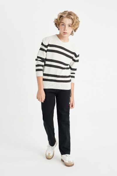 Boys' Bicycle Neck Striped Sweater C9654A824AU - 2