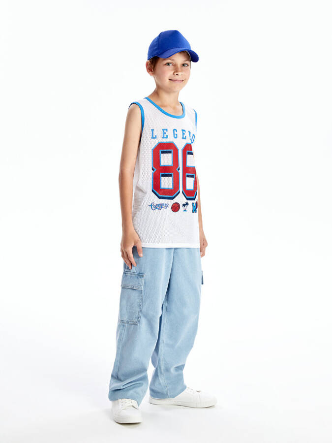 Boy's Bike Collar Printed Tank Top - 3