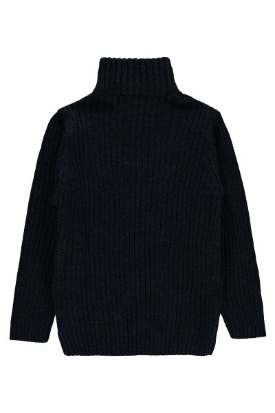 Boys' Cardigan 10-13 Years Navy Blue - 4