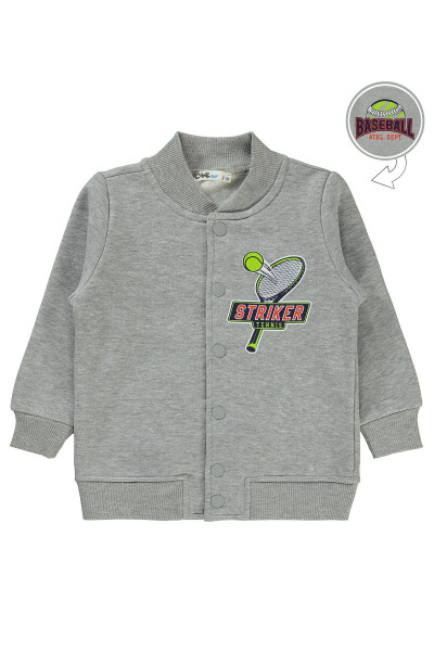 Boys' Cardigan 2-5 Years Grey Melange - 5