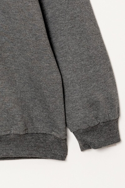 Boys Charcoal Crewneck Basic Sweatshirt - 3535-3 - 3