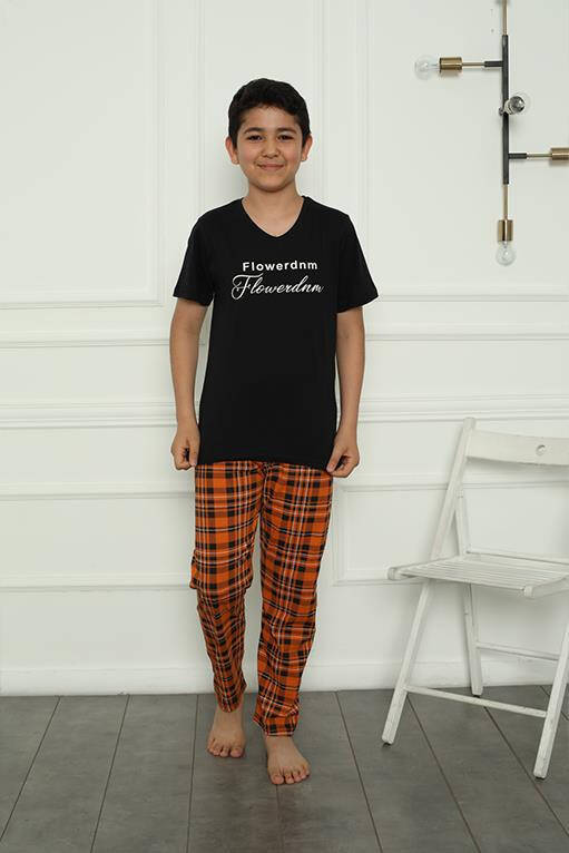 Boy's Combed Cotton Pajama Set 20395 - 1