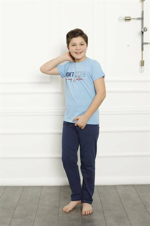 Boys Cotton Short Sleeve Pajamas Set 20380 - 2