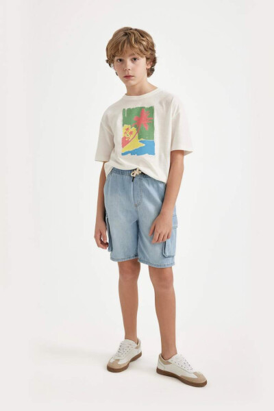 Boys' Denim Shorts Light Blue - 4