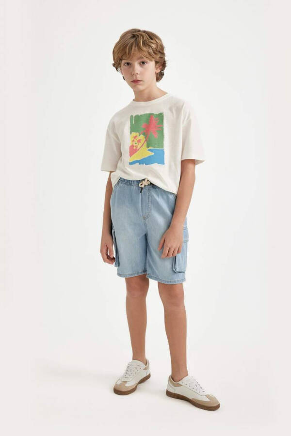 Boys' Denim Shorts Light Blue - 4