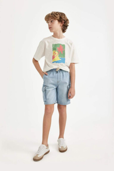 Boys' Denim Shorts Light Blue - 5