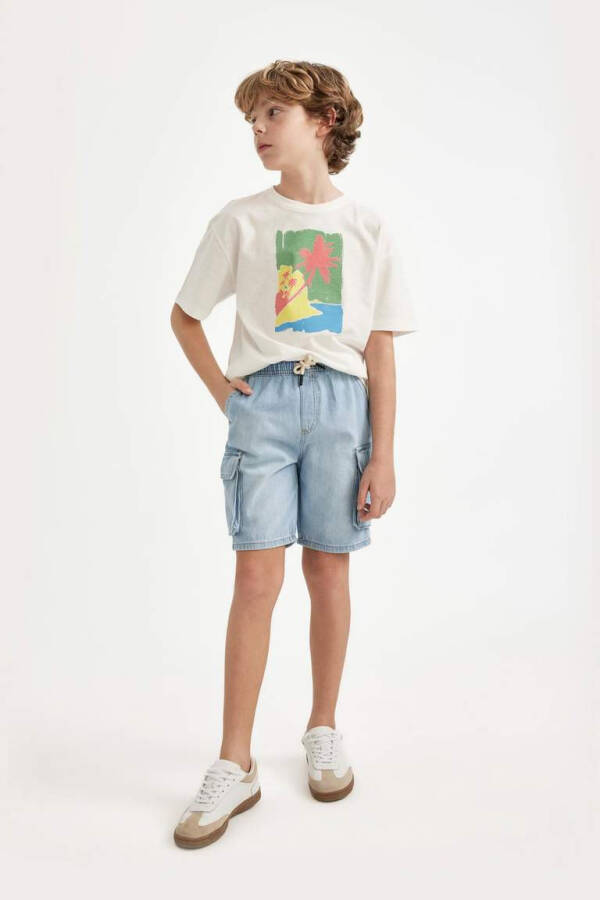 Boys' Denim Shorts Light Blue - 5