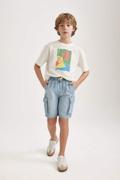 Boys' Denim Shorts Light Blue - 6