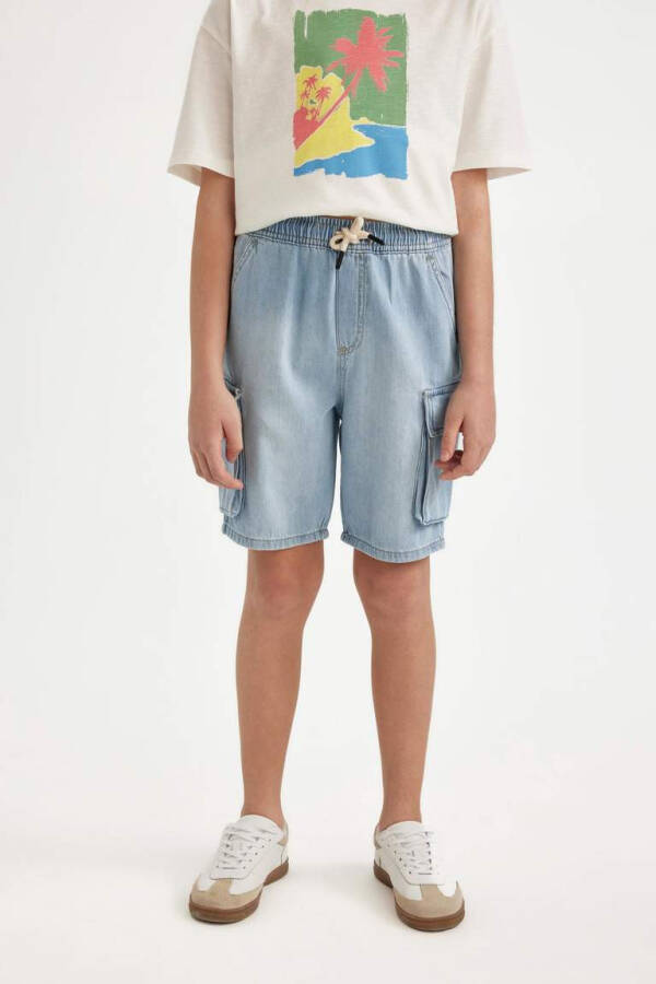 Boys' Denim Shorts Light Blue - 8