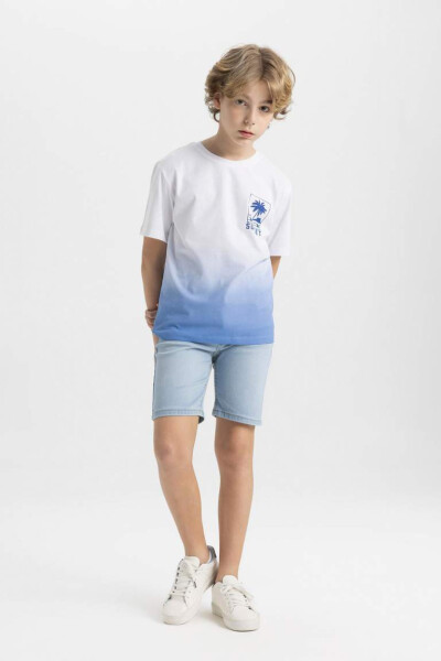 Boys' Denim Shorts Light Blue - 1