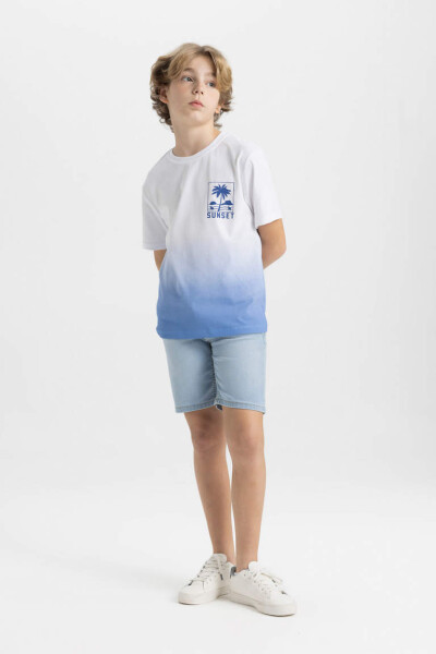 Boys' Denim Shorts Light Blue - 2