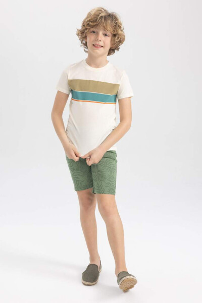 Boys Gabardine Shorts Green - 3