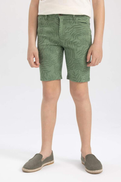 Boys Gabardine Shorts Green - 5