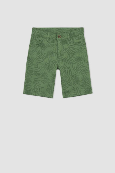 Boys Gabardine Shorts Green - 7