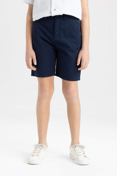 Boys Gabardine Shorts Navy Blue - 5