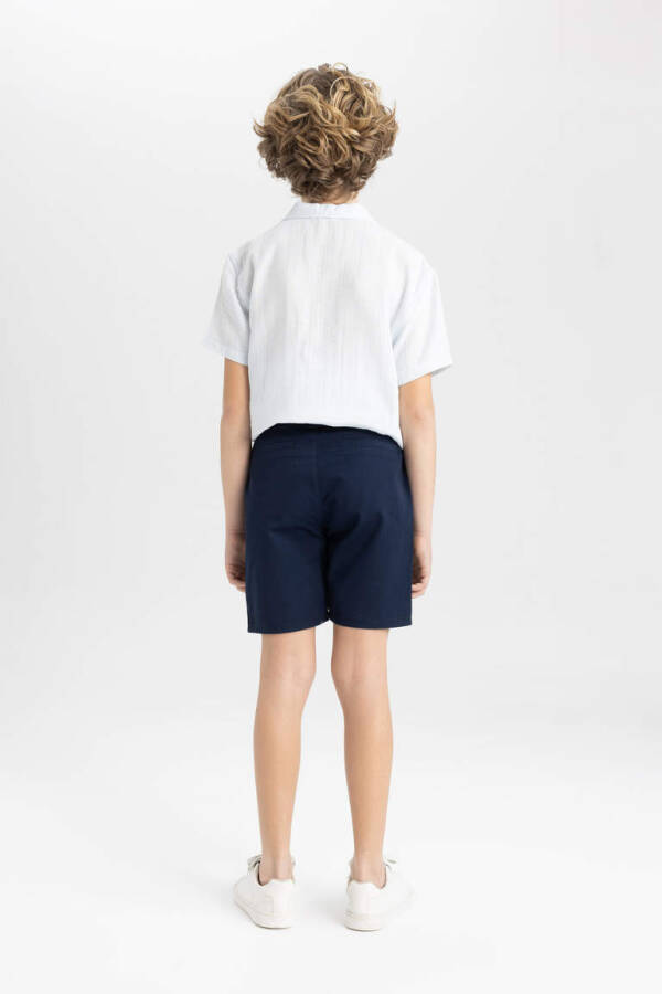 Boys Gabardine Shorts Navy Blue - 7