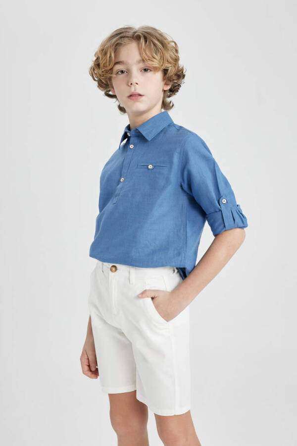 Boy's Gabardine Shorts Off-White - 2