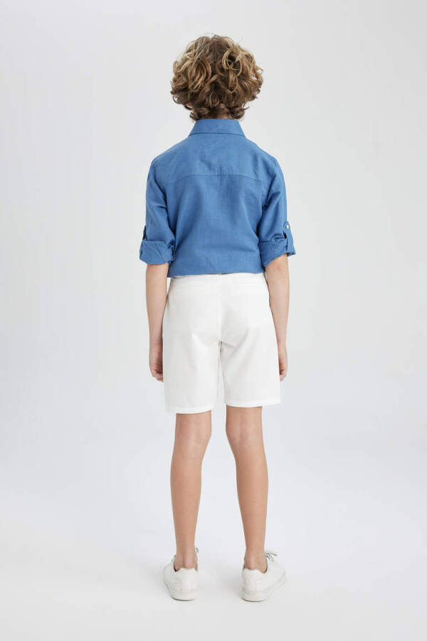 Boy's Gabardine Shorts Off-White - 5