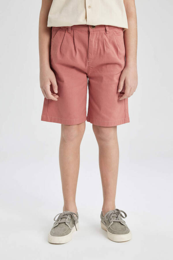 Boys Gabardine Shorts Rose - 5