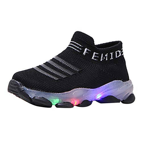 Boys Girls Running Tennis Shoes Baby Girl Soft Sole Shoes Lightweight Breathable Luminous Sport Athletic Shoes - 1