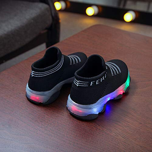 Boys Girls Running Tennis Shoes Baby Girl Soft Sole Shoes Lightweight Breathable Luminous Sport Athletic Shoes - 3