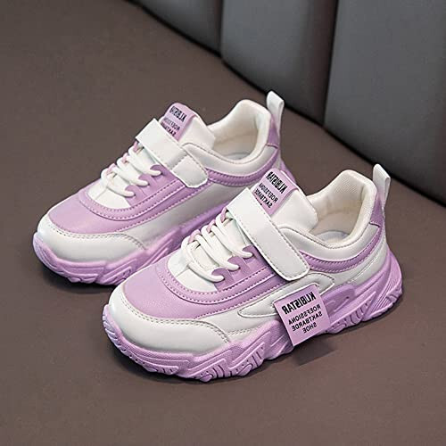 Boys Girls Tennis Running Shoes Lightweight Breathable Flat Sole Thick Sole Athletic Sports Running Shoes Girls - 2