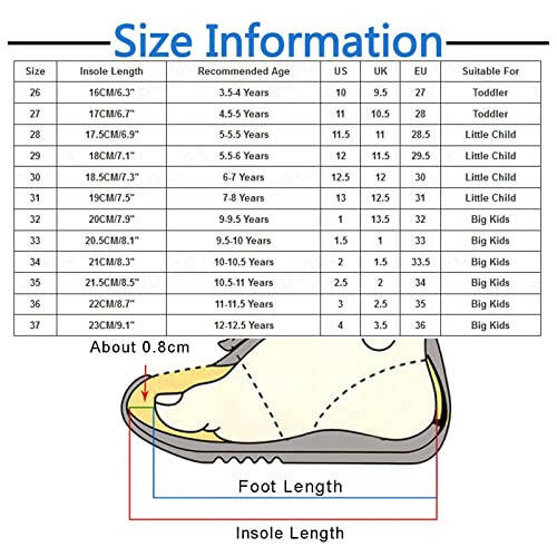 Boys Girls Tennis Running Shoes Lightweight Breathable Flat Sole Thick Sole Athletic Sports Running Shoes Girls - 6