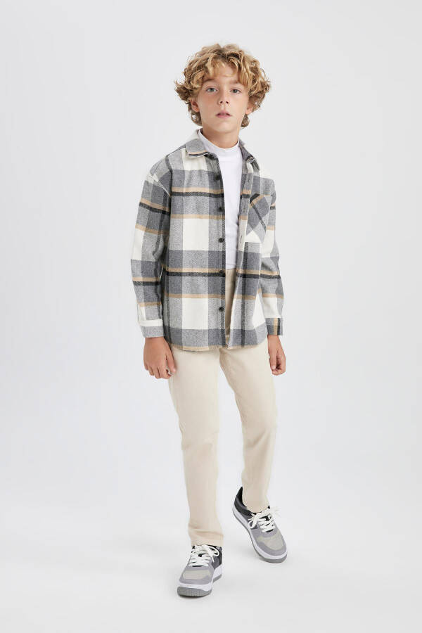 Boys' Gray Gabardine School Trousers - 3