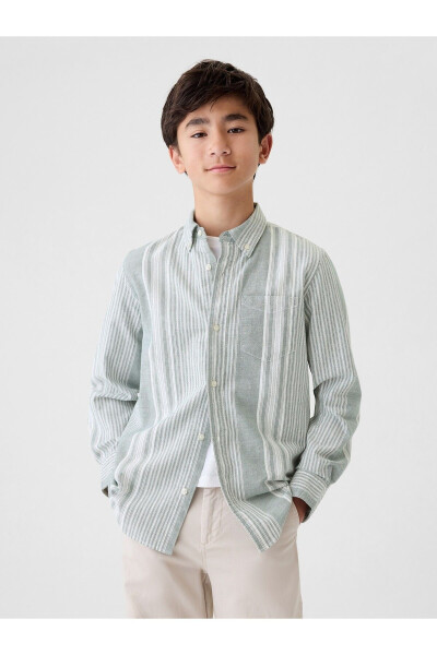 Boys Green Oxford Shirt - 16