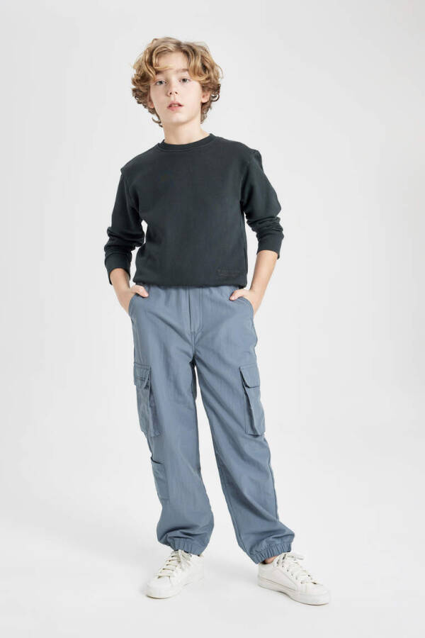 Boys' Jogger Pants Parachute Open Indigo - 1