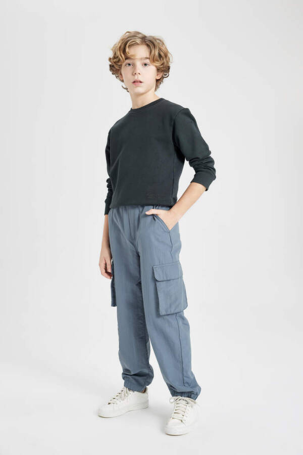 Boys' Jogger Pants Parachute Open Indigo - 2