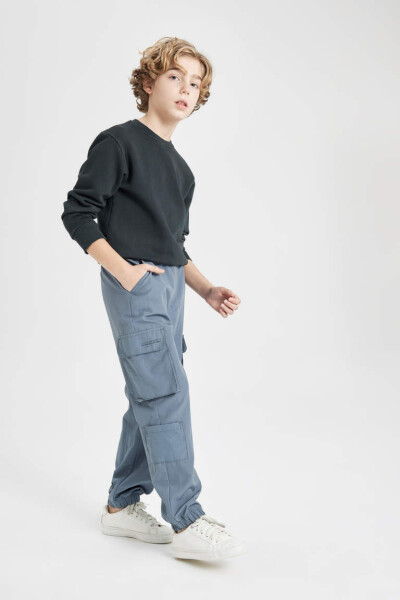 Boys' Jogger Pants Parachute Open Indigo - 3