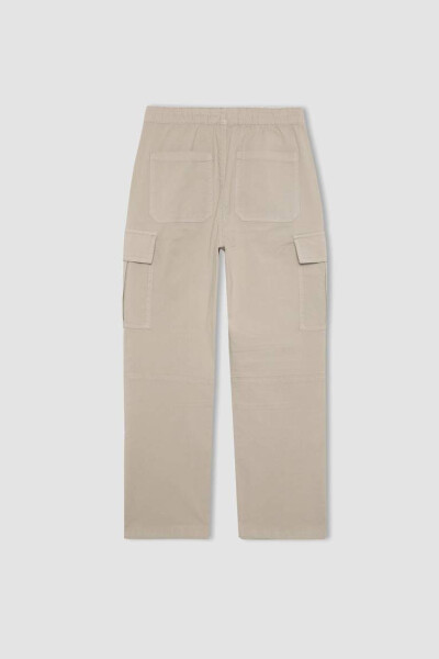 Boys Jogger Straight Leg Gabardine Pants Beige - 3