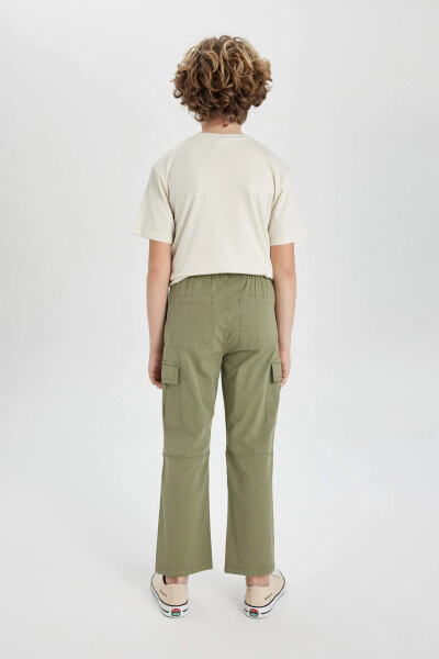 Boys Jogger Straight Leg Gabardine Trousers Khaki - 11