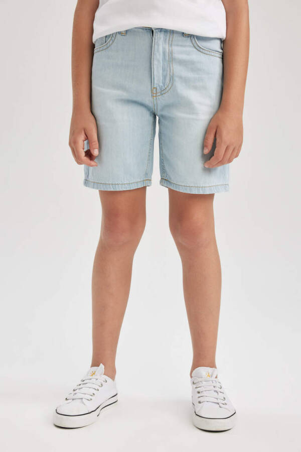 Boys' Light Blue Jean Shorts - 4