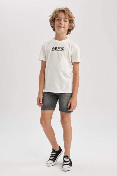 Boys' Light Gray Jean Shorts - 2