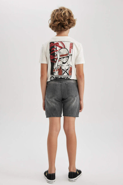 Boys' Light Gray Jean Shorts - 5