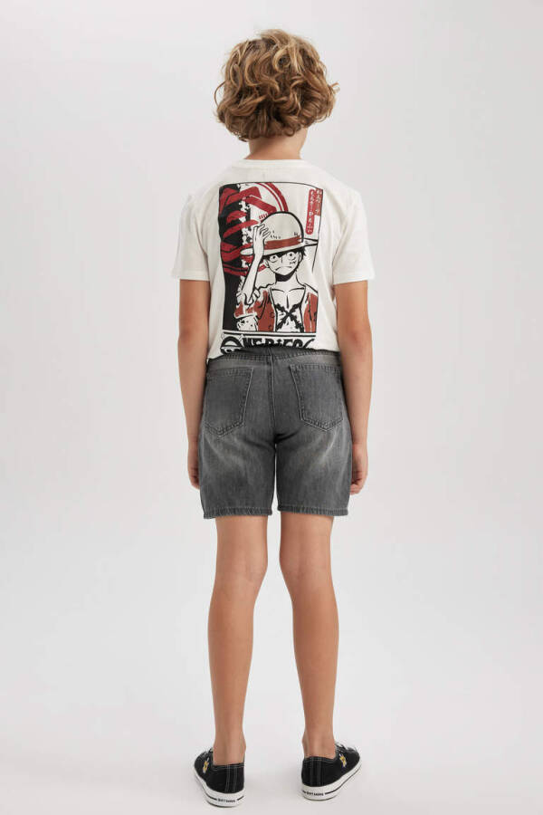 Boys' Light Gray Jean Shorts - 5