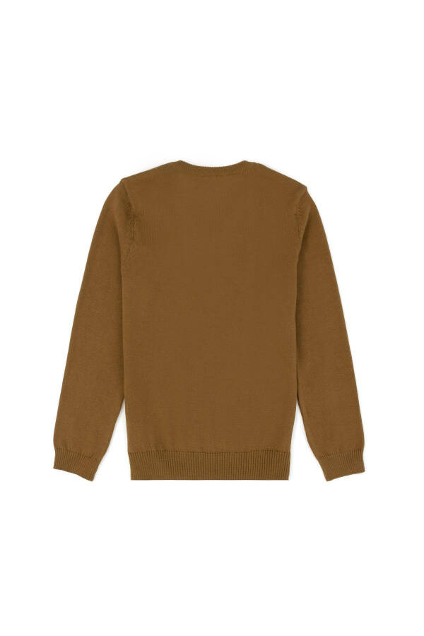 Boys' Light Khaki Basic Sweater 50275849-VR183 - 8