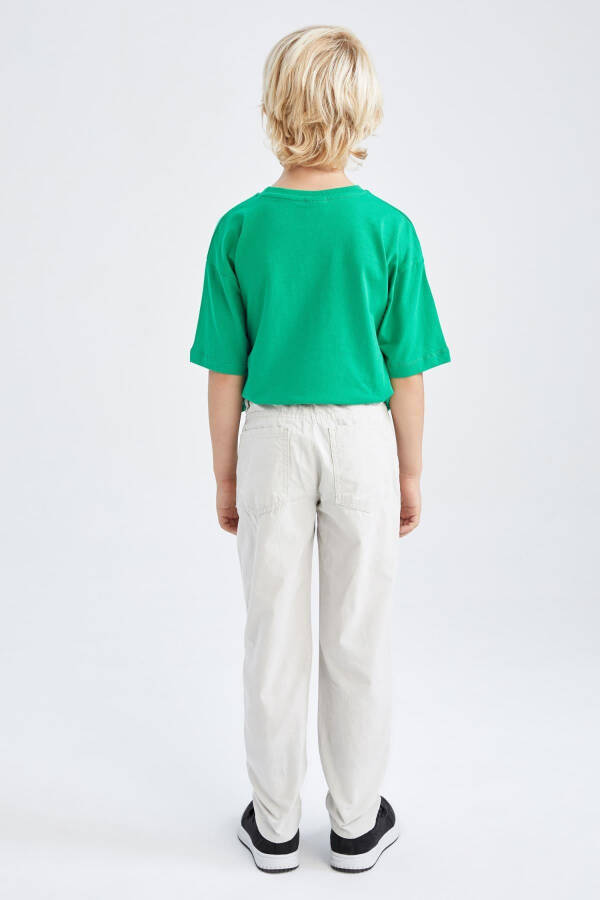 Boys Linen Look Chino Pants - 2