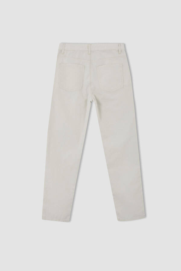 Boys Linen Look Chino Pants - 5