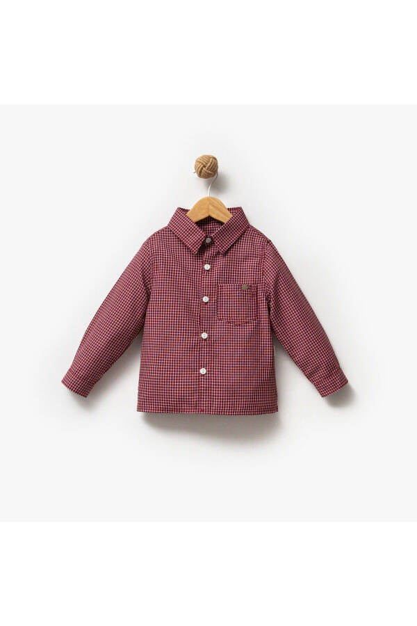 Boys' Long Sleeve Plaid Shirt - 1