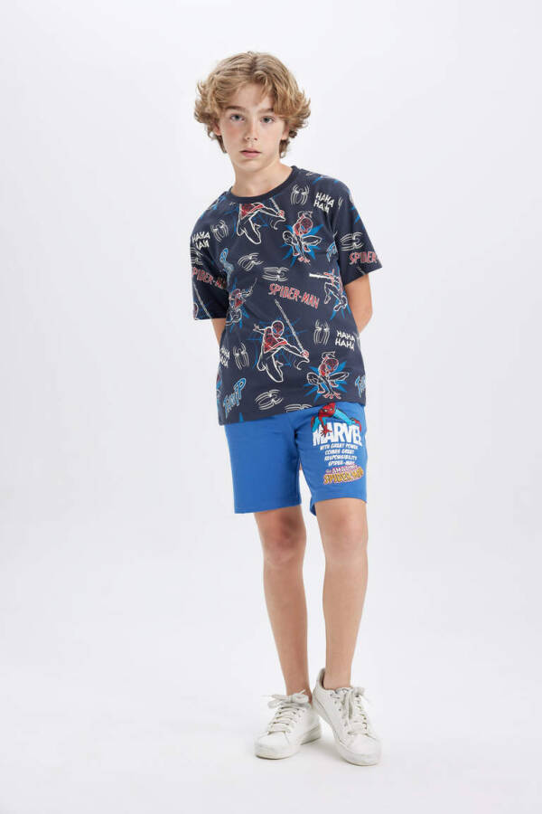 Boys Marvel Comics Shorts Dark Blue - 1