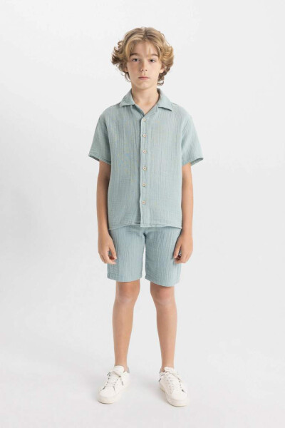 Boys' Muslin Shorts Mint - 1