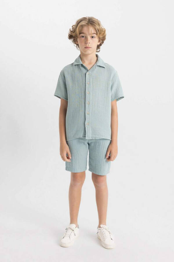 Boys' Muslin Shorts Mint - 1