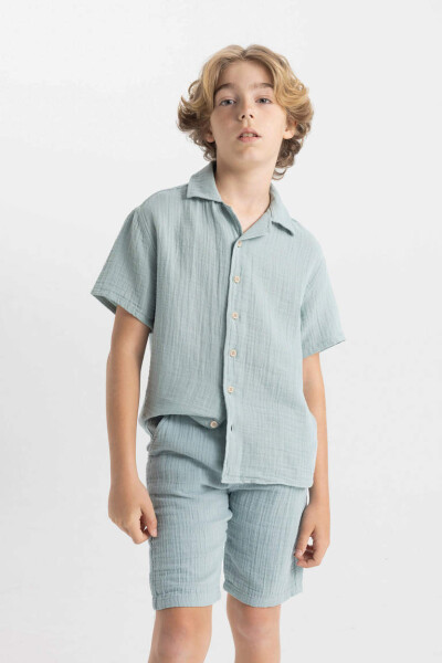 Boys' Muslin Shorts Mint - 3